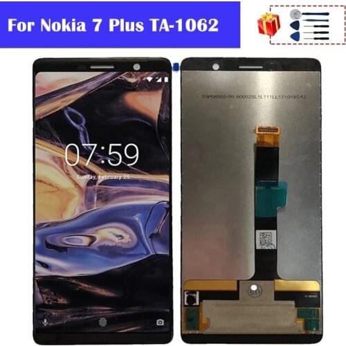 Full LCD Display With Touch Digitizer Assembly For Nokia 7 PLUS LCD Black Free Shipping