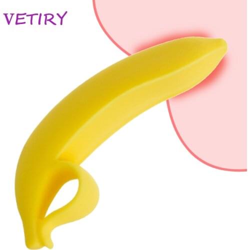 VETIRY Banana Dildo Handle Realistic Penis Silicone Dildo Sex Toys for Women Butt Vagina Massage Female Masturbator Anal Plug