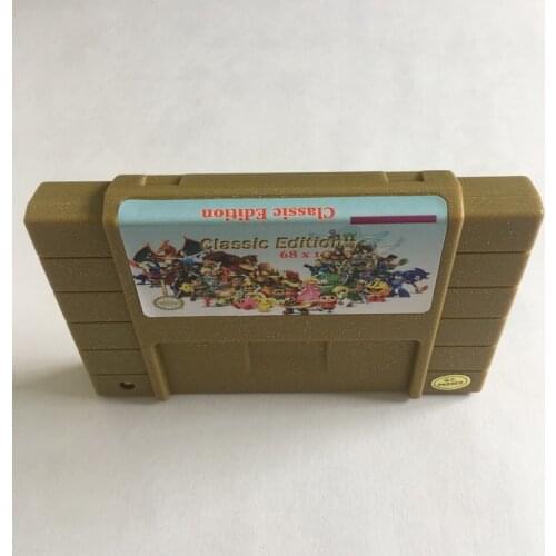 Super 68 in1 SNES USA NTSC Game Card SNES 16 Bit with save Function Free Shipping