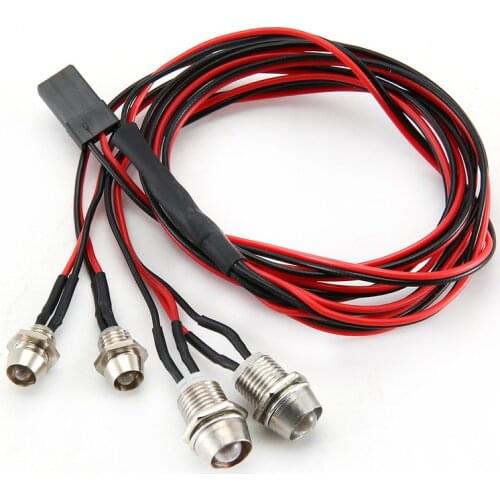 4 Lights 70cm Lenght RC LED Night Headlamps Headlights 3/5mm LED Light for Model Drift Crawler Car For RC Car NSV775