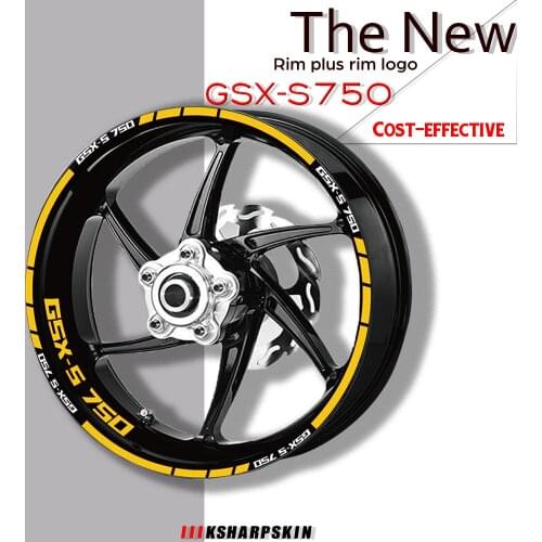 Motorcycle Reflective wheel sticker and Rim logo stickers Tire decoration protection decals for SUZUKI GSX-S750 GSXS 750