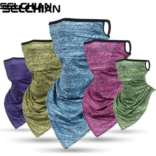 Tactical Summer Scarf Tube Face Covers Mask Military Triangle Bandana Windproof Neck Gaiter Headband Black Cool Men Women