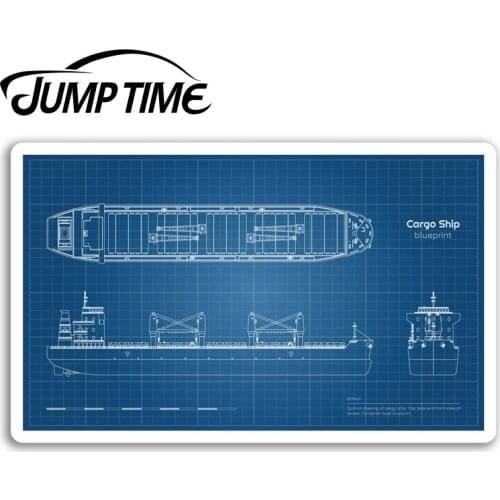 Jump Time for Cargo Ship Vinyl Stickers Transport Tanker Mens Sticker Laptop Waterproof Accessories Car Bumper Window Decal