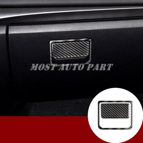 Carbon Fiber Inner Console Glove Box Button Trim Cover For Mazda 3 2014-2018 Car accesories interior Car decoration