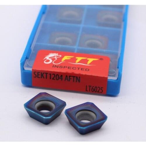 10PCS SEKT1204AFTN LT6025 Tungsten Carbide External Turning Tool Carbide Insert Lathe Tool Lathe Tool