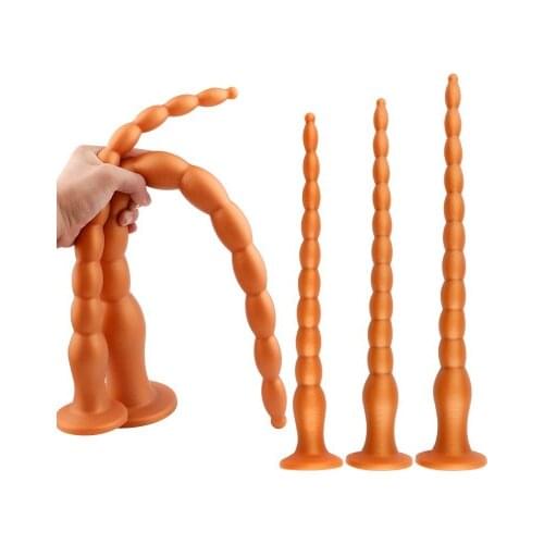 3 Size Super Long Huge Anal Plug Dildo Pull Beads Dilator Anal Butt Plug Prostate Massage G-spot Stimulator Erotic Anal Sex Toys