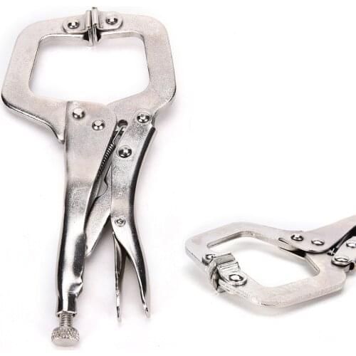 6 Inch Alloy Steel C-Clamp Vise Grip Locking Plier Wrench Quick Pliers Pincers Welding Metal Steel Locking Wooden Tenon Locator