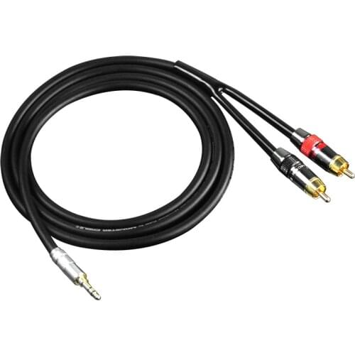 High Quality Monster Fever Audio Cable 3.5mm to 2 Lotus RCA Plug Stereo Cord for PC CD Amplifier Car AUX Audio Connector