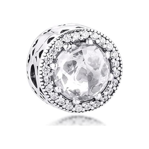 Fits Pandora Bracelet Radiant Hearts Clip Beads for Jewelry Making 925 Sterling Silver Charms for Women DIY Bracelets Making