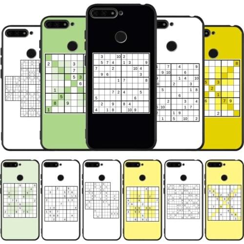 Sudoku black Silicone Phone Case For honor 30 20 Pro 8 8X 9 10 20 Lite Mate 10 20 30 Lite Pro cover