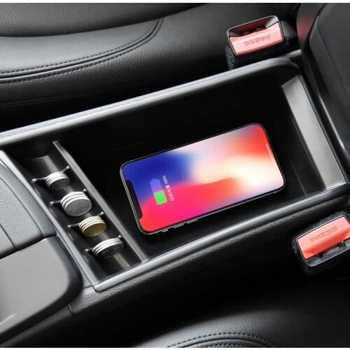 For BMW X3 F25 2014-2017 / BMW X4 F26 2014-2018 F30 F31 F20 F21 F15 Mobile phone wireless charging Central Armrest storage box
