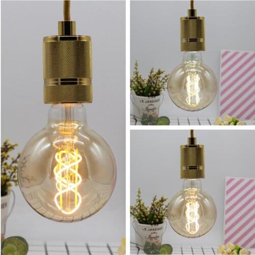 G95 LED Edison Retro Light Bulb Three-level Dimming Vintage Circle Lamp Light Interior Bar Hotel Cafe Art Deco Bulb 220V 4W