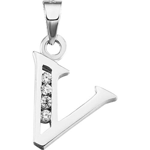 GND0386 High Quality 925 Sterling Silver Jewelry Necklaces Pendants Letter V Real Top Silver Pendant For Women