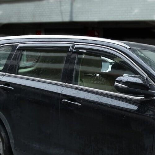 Chrome car window sun vent visor rain guards sun/rain shield exterior decoration for Subaru Forester 2008-2012 2013-2018