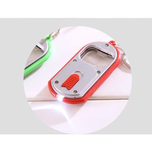 Creative gift beer bottle opener Pendant with light key chain led bottle opener lamp wholesale