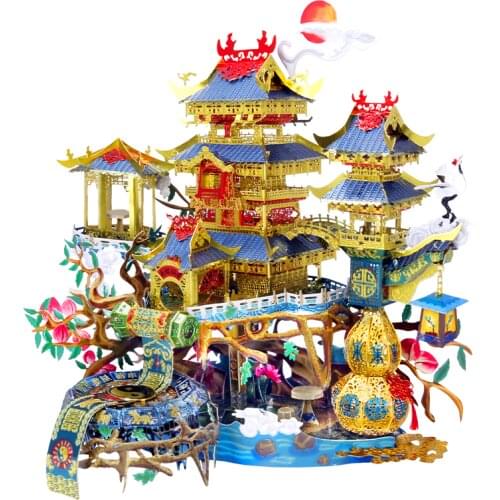Picture Kingdom 3D Metal Nano Puzzle ANTARCTIC FAIRY HOUSE Model Kits DIY Laser Cut Assemble Jigsaw Toys For Kids Adults