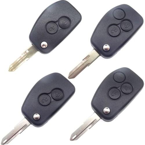 Modified Key Shell For Renault Renault Dacia Modus Logan Clio Espace 2/3 Button Flip Folding Remote Fob Case