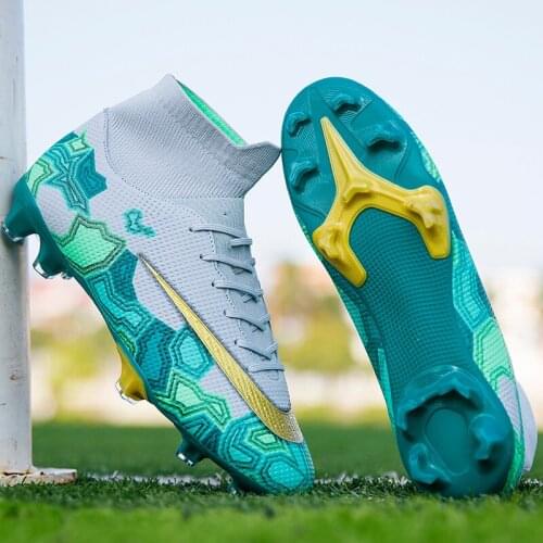 Men Turf Sneakers Soccer Shoes Tpr Cleats Football Boots Man Motion Control Trainers Professional Athletic Sports Footwear Male