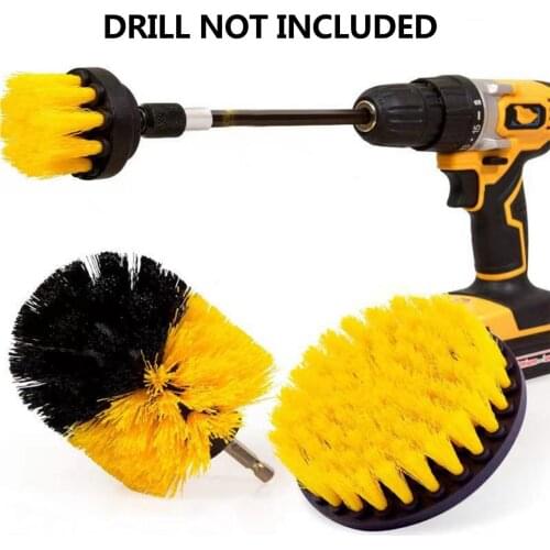 4Pcs/Set Drill Brushes Attachment Kit Drill Scrubbing Brush Cleaner Power Cleaning Bathroom Tub Pool Tile