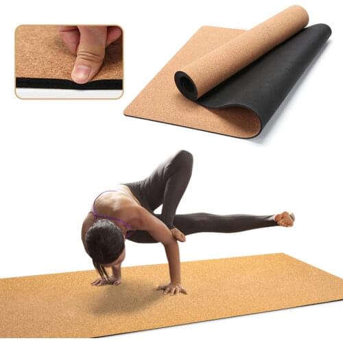 Natural Cork TPE Yoga Mat Non-Slip Pilates Exercise Mats Fitness Gym Sports Slimming Balance Training Pads Mat коврик для йоги