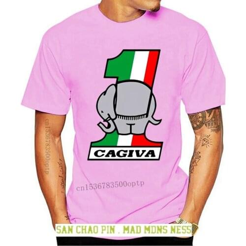 New Cagiva Motorcycle Logo Elephant Black White MenS T-Shirt S-2Xl B Harajuku Tops Fashion Classic Tee Shirt