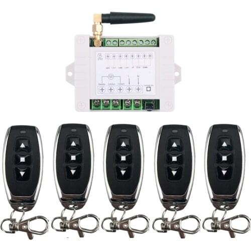 110V 220V 10A 2CH Motor Remote Control Switch Motor Forwards Reverse Up Down Stop Door Window Curtain Wireless Limited Switch
