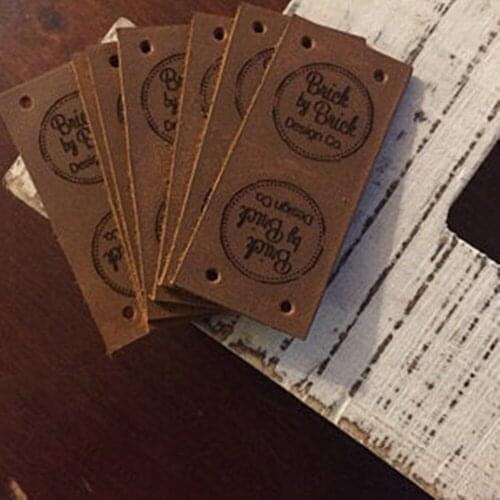 Personalize Product Labels,Leather labels for knitted and crocheted items,Logo Labels,Knitting Labels,Product Tags