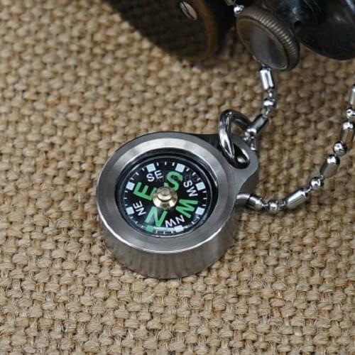 Camping Hiking Portable titanium alloy/Brass Pocket Golden Compass Navigation for Outdoor Activities CPS-TI Diameter 25mm