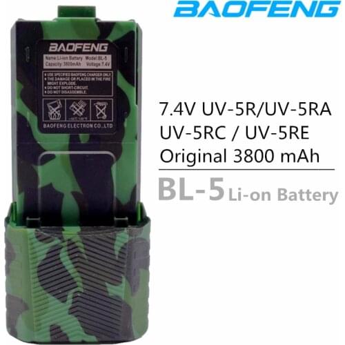 3800mAh Baofeng Walkie Talkie Battery BL-5 Rechargeable Li-on Battery for Two Way Radio UV5RA UV5R UV5RE Plus F8+ Ham Radio