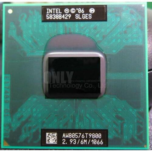 FREE SHIPPING Intel Core 2 Duo T9800 2.93GHz 6MB 1066MHz SLGES PGA478 Mobile CPU