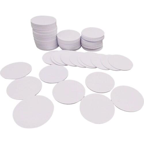 10PCS/LOT) RFID 13.56MHZ UID 25mmx1mm Round Shape Block 0 UID Card Programmable Rewritable Smart Tags