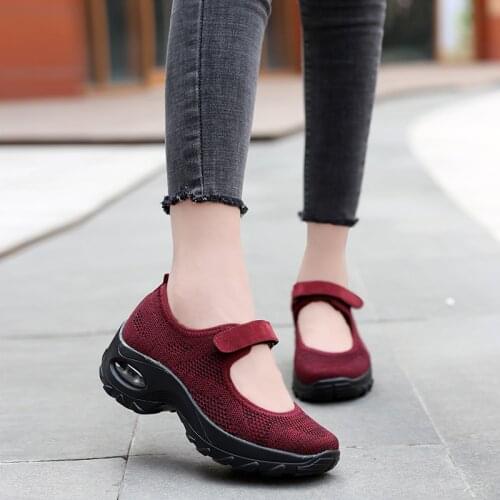 STS 2021 New Women Shoe Casual Increase Cushion Sandals Non-slip Platform Sandal For Women Breathable Mesh Outdoor Walking Femme