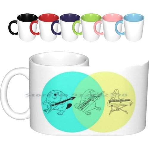 Keytar Venn Diagram Ceramic Mugs Coffee Cups Milk Tea Mug Keytar Duck Beaver Guitar Keyboard Venn Diagram Diagram Quirky Cute