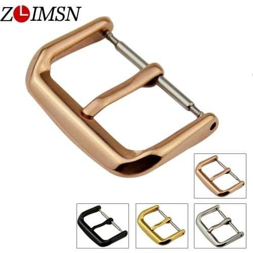 ZLIMSN Metal Buckles Stainless Steel Polished Watchbands Pin Buckle Strap Clasps Mens Watches Clasp Replacement 22mm K10