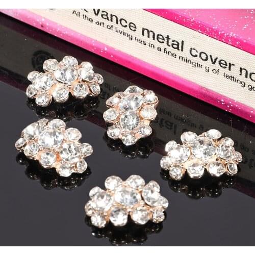 2018New 100Pcs Rhinestone Arc Button for wedding clothes decoration or DIY hair accessories HZ420