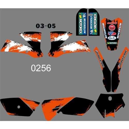 3M 0256 Motorcycle Team Graphic & Backgrounds Decal Stiker Kits for KTM SX85 2003 2004 2005