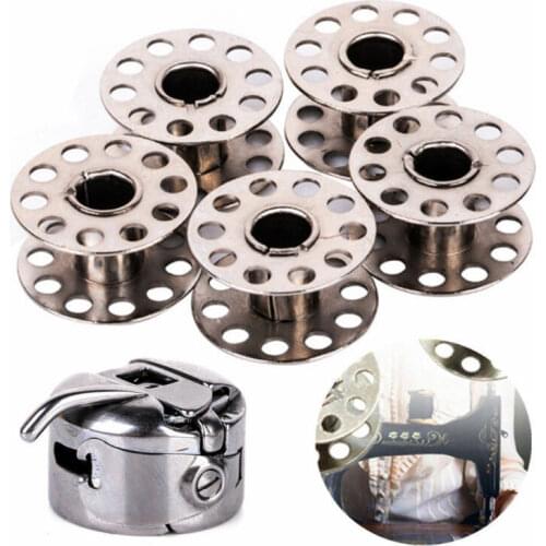 5 Bobbin + 1 Bobbin Case Sewing Machine Parts Stainless Stell Metal Wire Spool
