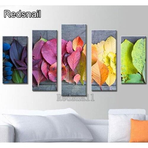 5 pcs Diamond Embroidery,Full,Diamond Painting Abstract leaves DIY,diamond Mosaic,3d,Cross Stitch,Home Decoration painting T2597