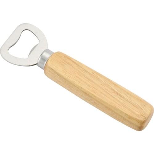 500pcs/lot Kitchen Bottle Opener Wooden Handle Beer Openers Bar Tools Soda Beer Bottle Opener Tool Factory wholesale#4602