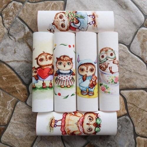 Cotton Cloth Patchwork Scrapbooking Bedding Diy Hand Dyed Cloth Quiltting Sewing For Bag/purse Cut Owl Design New 15*15cm 6pcs