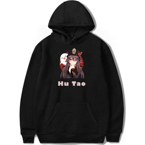 Hu Tao Hoodie Aesthetic Fashion Kawaii Printed Harajuku Genshin Impact Clothing Tops Casual Streetwear Women Unisex Sweatshirt