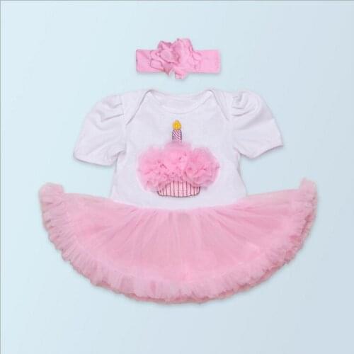 Doll Clothes pink dress Fit 50-57cm bebes reborn menina doll silicone reborn baby girl newborn dolls toys gift for child