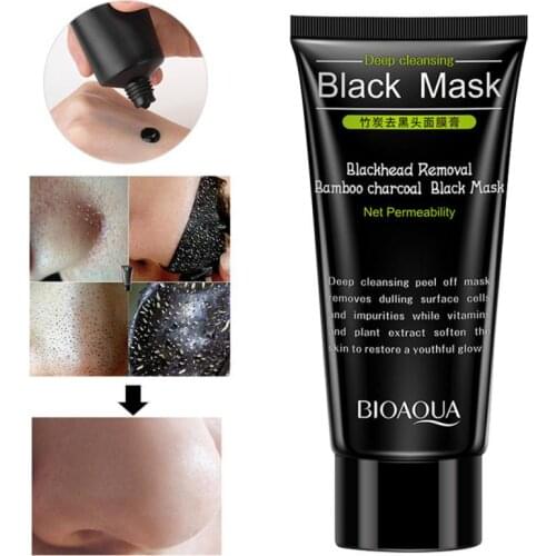 Facial Blackhead Remover Mask Cream Skin Care Shrink Pores Acne Black Head Removal Nose Cleansing Purifying Peel Type Mask TSLM1