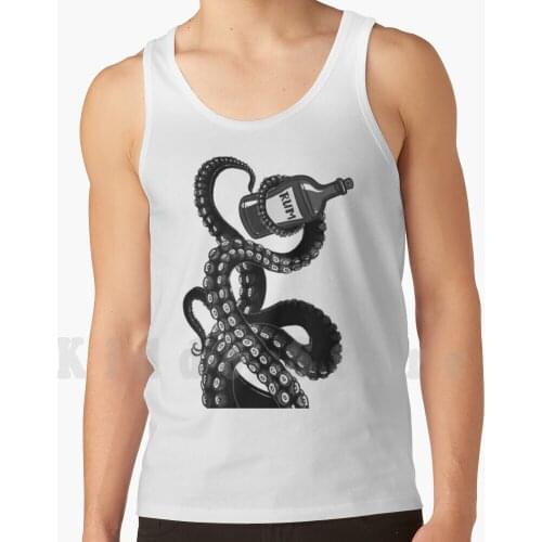 Kraken tank tops vest 100% Cotton Kraken Squid Octopus Ship Pirates Pirate Jolly Roger Tentacles Sea Ocean Water Lake