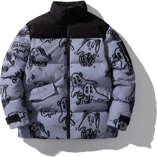 Mens Cotton Padded Jacket 2021 Winter Coat Parka Bombers Solid Oversized Windproof Hip Hop Streetwear Jacket For Men