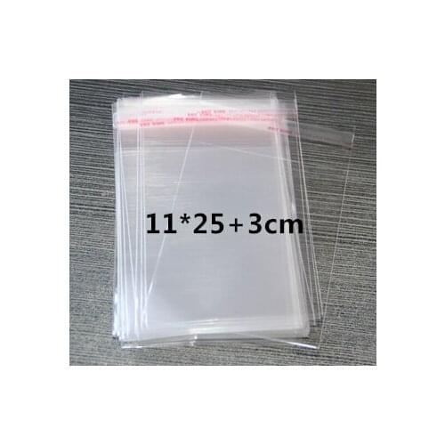 Wholesale 1000pcs/lot Width 11cm Self Adhesive OPP Bag Food Packaging Bag/ Poly Sealing Bag