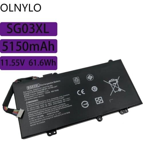 Genuine SG03XL Battery for Hp Envy 17-U273CL 17-U011NR 17-U108CA 17-U110NR 17-U163CL W7D93UA W2K88UA W2K86UA 11.55V 5150mAh