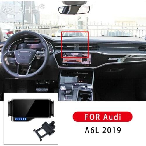 Air Vent Mount Stand Electric Induction Car Phone Holder For Audi A6L 2019 Styling Auto Interior For Smart Phone GPS Bracket