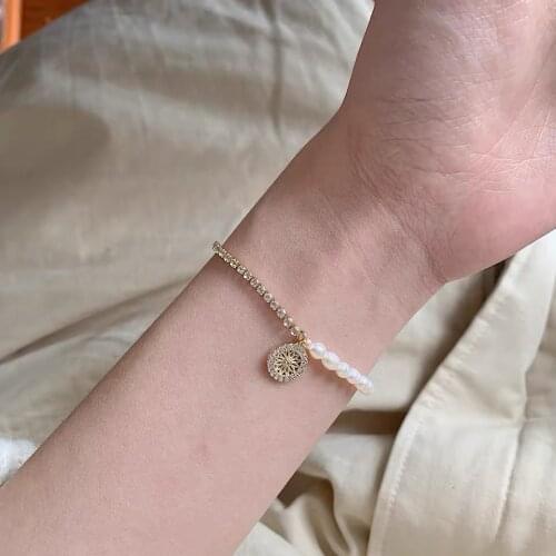 Freshwater Pearl Bracelet for Women Gentle Retro Holiday Bracelet Lazy Aurora Bracelet Jewelry Wholesale