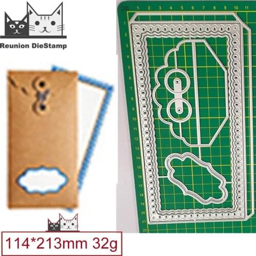 Rectangular Envelope Frame Metal Cutting Dies Decorative Scrapbooking Steel Craft Die Cut Embossing Paper Cards Stencils